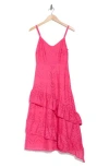 Sam Edelman Embroidered Eyelet Ruffle Sundress In Pretty Pink