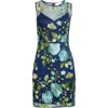 Sam Edelman Embroidered Floral Mesh Minidress In Lime/blue
