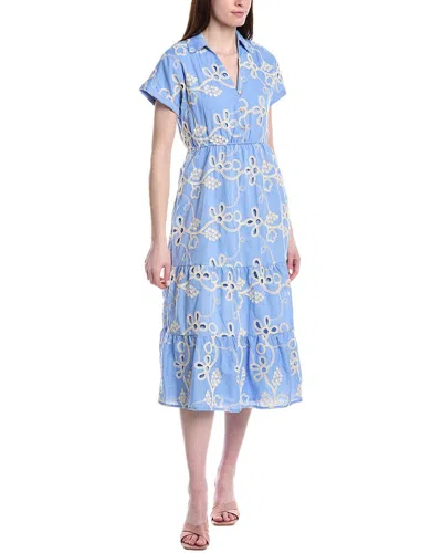Sam Edelman Embroidered Shirtdress In Blue
