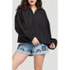 Sam Edelman Embroidered Sleeve Top In Black