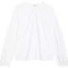 Sam Edelman Embroidered Sleeve Top In White