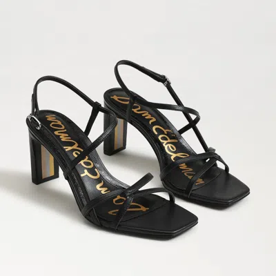 Sam Edelman Emmie Strappy Heel Sandal Black Leather
