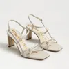 Sam Edelman Emmie Strappy Heel Sandal Modern Ivory Leather In White