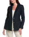 Sam Edelman Enola Linen-blend Blazer In Blue