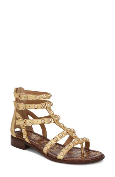 Sam Edelman Estella Studded Gladiator Sandal Gold Mine Leather