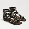 SAM EDELMAN SAM EDELMAN ESTELLA STUDDED GLADIATOR SANDAL BLACK LEATHER