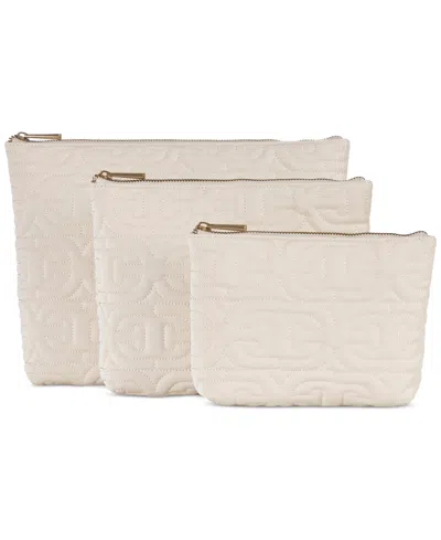 Sam Edelman Ethyl 3-piece Travel Pouch Set In Ivory
