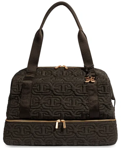 Sam Edelman Ethyl Extra-large Quilted Weekender Handbag In Black