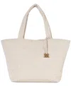 Shop Sam Edelman Ethyl Top Zip Medium East West Tote In Ivory