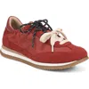 Sam Edelman Evara Lace-up Sneaker In Red