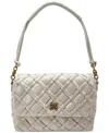 Sam Edelman Evelyn Woven Leather Small Flap Shoulder Bag In Cream