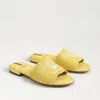 Sam Edelman Evette Slide Sandal Yellow Dahlia Raffia In Yellow