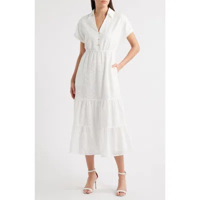 Sam Edelman Eyelet Maxi Shirtdress