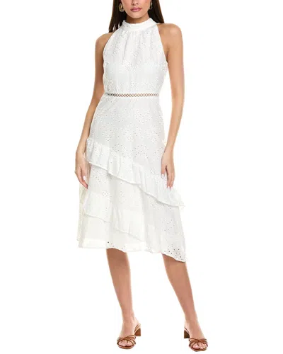 Sam Edelman Eyelet Midi Dress In White