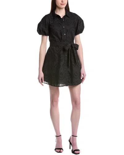 Sam Edelman Eyelet Shirtdress In Black