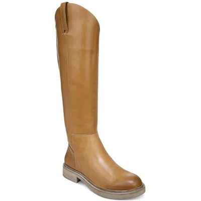 Sam Edelman Fable Womens Leather Round Toe Knee-high Boots In Brown
