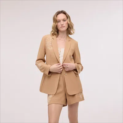Sam Edelman Fallon Slim 2 Button Blazer Tan In Brown