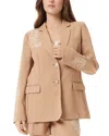 Sam Edelman Fallon Slim 2 Button Blazer Tan In Tan