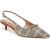 Sam Edelman Farrah Kitten Heel Pointed Toe Slingback Pump In Multi