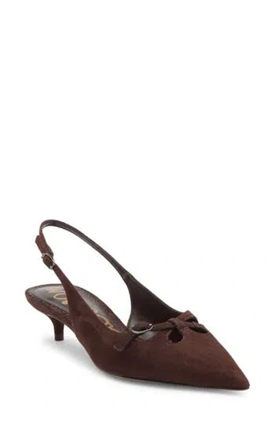 Sam Edelman Fauna Kitten Heel Slingback Pump In Cafe Noir