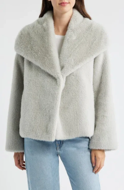 Sam Edelman Faux Fur Jacket In Blue