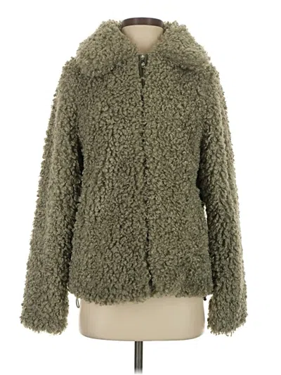 Sam Edelman Faux Fur Jacket In Green