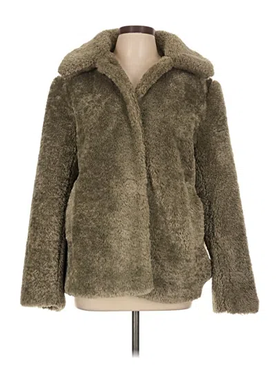Pre-owned Sam Edelman Faux Fur Jacket In Green