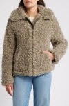 Sam Edelman Faux Fur Jacket In Sage