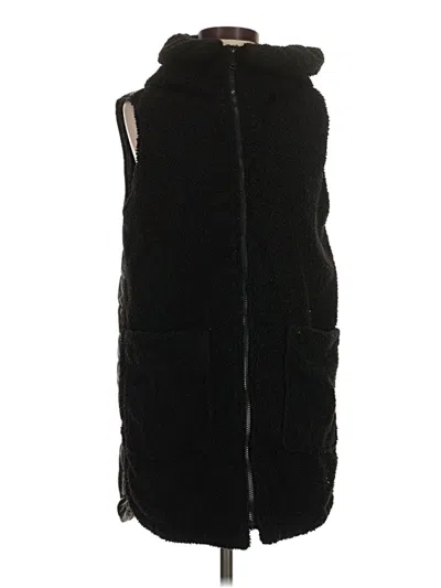 Pre-owned Sam Edelman Faux Fur Vest In Black