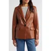 Sam Edelman Faux Leather Blazer In Brown
