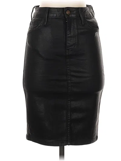 Pre-owned Sam Edelman Faux Leather Skirt In Black