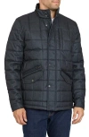 Sam Edelman Men's Box-quilted Stand-collar Puffer Jacket In Dark Charcoal