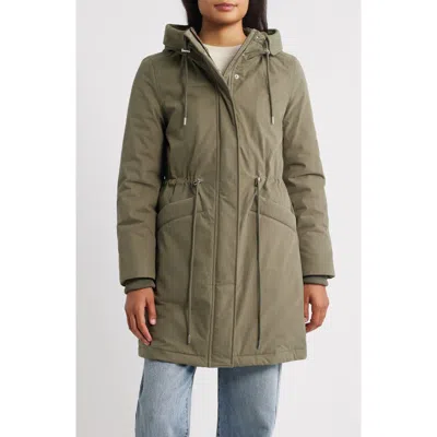 Sam Edelman Faux Shearling Lined Anorak In Green
