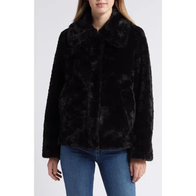 Sam Edelman Faux Shearling Short Jacket In Black