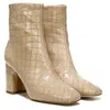Sam Edelman Fawn 2 Boots Women's Beige Block Heel Ankle Bootie Rhs6252 In Neutral