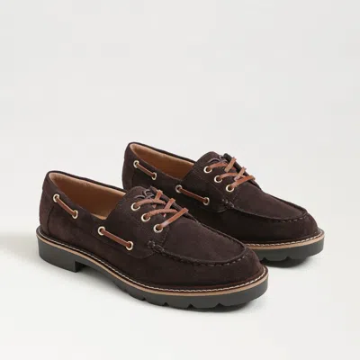 Sam Edelman Fay Boat Loafer Chocolate Suede In Brown
