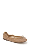 Sam Edelman Felicia Luxe Ballet Flats Cuoio In Buff Tan