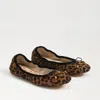 Sam Edelman Felicia Ballet Flat Granada Tan Leopard Leather In Brown