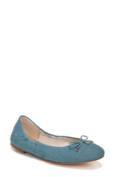 Sam Edelman Felicia Flat In Denim Blue Fabric