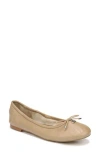 Sam Edelman Felicia Bow-detail Leather Ballet Flats In Soft Beige