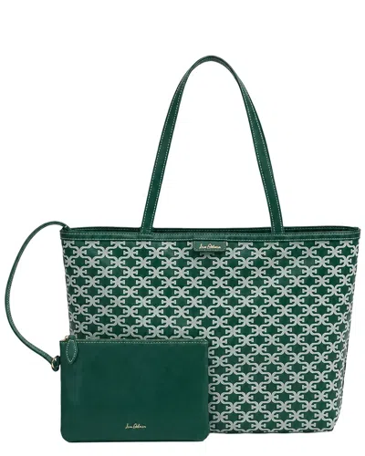 Sam Edelman Felicia Medium Monogram Shopper Tote In Green