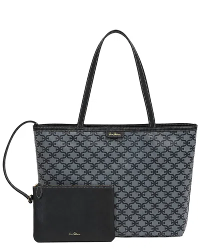 Sam Edelman Felicia Medium Monogram Shopper Tote In Grey