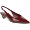 Sam Edelman Finch Slingback Pointed Toe Pump In Burgundy
