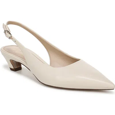Sam Edelman Finch Slingback Pointed Toe Pump In White