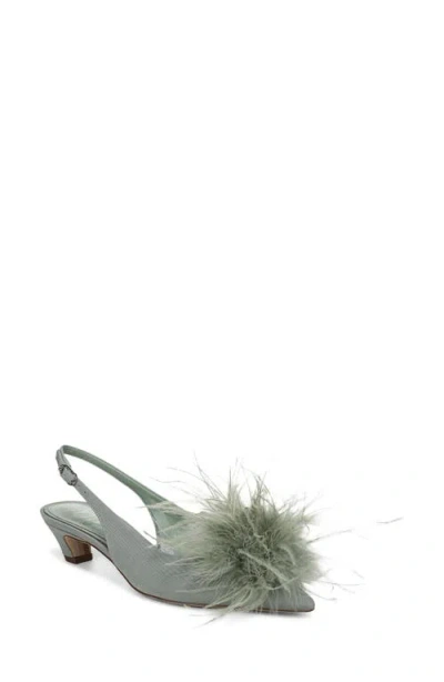 Sam Edelman Finchfeather Slingback Pointed Toe Pump In Gray