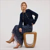 Sam Edelman Fiona Cropped Blazer Rinse In Blue