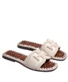 Sam Edelman Fitz Slide Sandal Ivory Leather In Multi