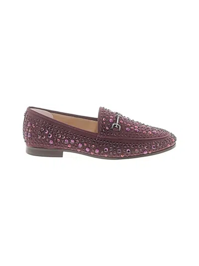 Pre-owned Sam Edelman Flats In Burgundy