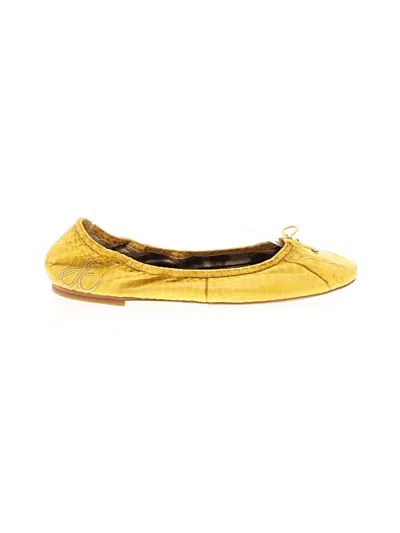 Pre-owned Sam Edelman Flats In Yellow