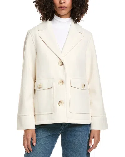 Sam Edelman Fleece Jacket In White